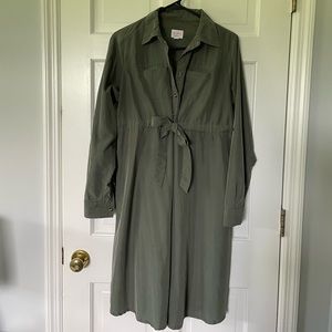 Isabel Maternity Olive Dress